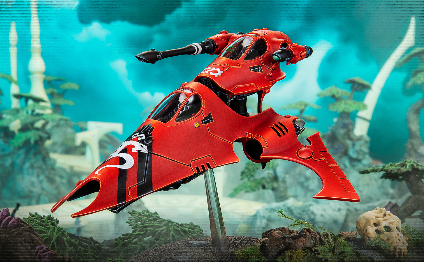 战锤40K | 全新艾达灵族蝮蛇飞艇——从九十年代的经典设计到现代的可旋转杰作！